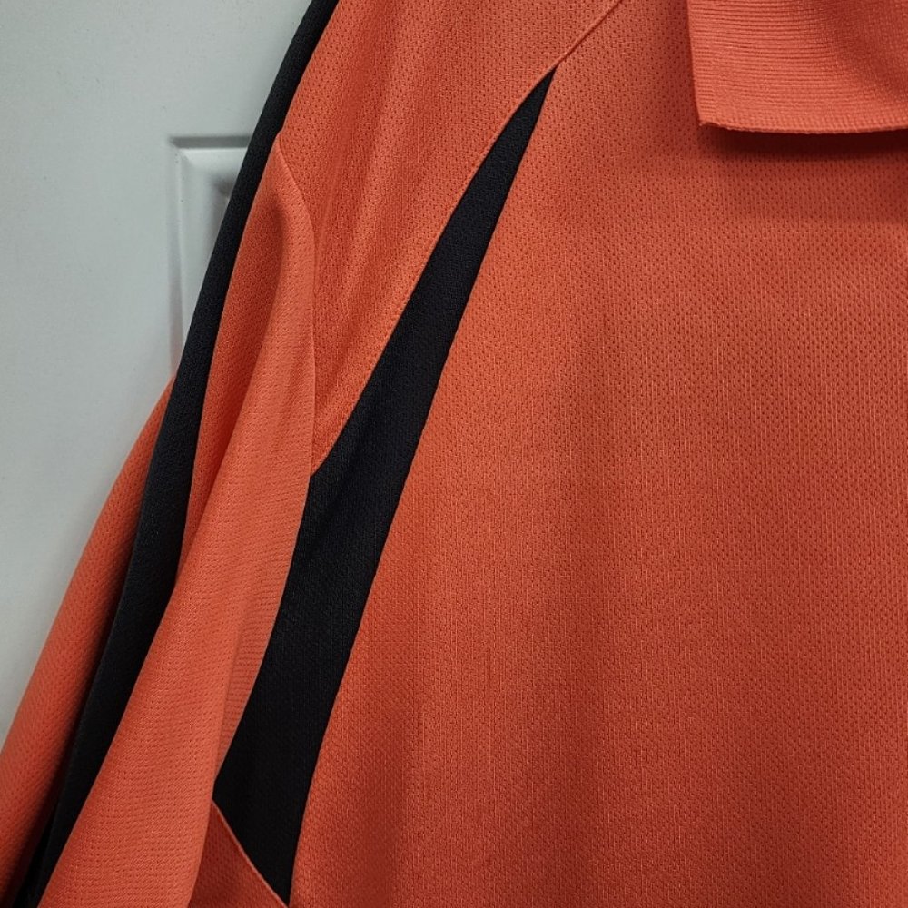 New PGA Tour Airflux Golf Shirt - Orange with Gray - XLarge Tall - Picture 5 of 9